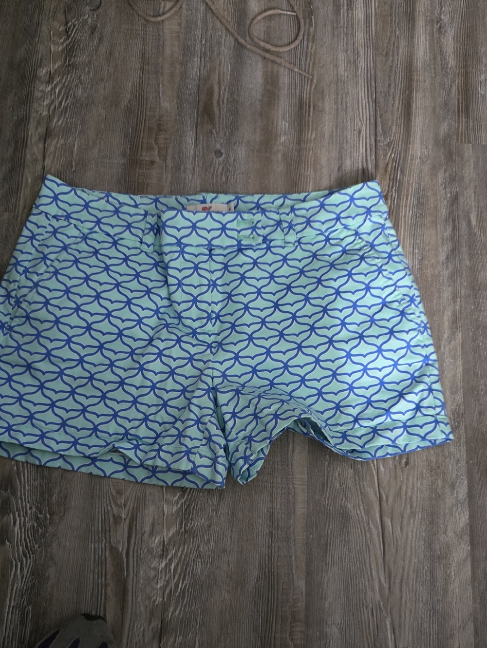 Vineyard Vines Blue & Mint Interlocking Pattern Shorts
